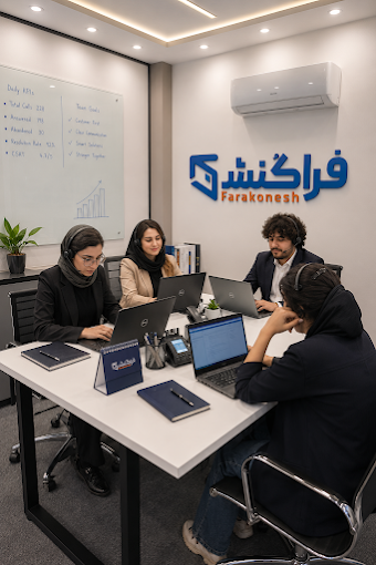 اعضای تیم فراکنش در جلسه کاری