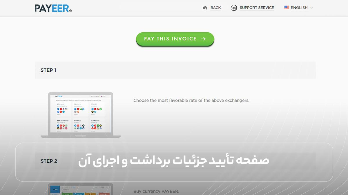 صفحه تأیید جزئیات برداشت و اجرای آن