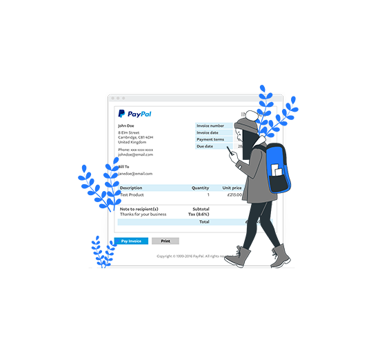 فاکتور در پی پال و نحوه ایجاد Invoice