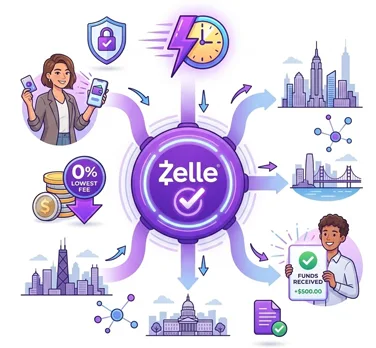 ارسال حواله Zelle به آمریکا