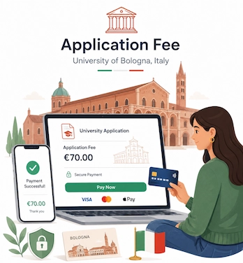 پرداخت اپلیکیشن فی دانشگاه بولونیا