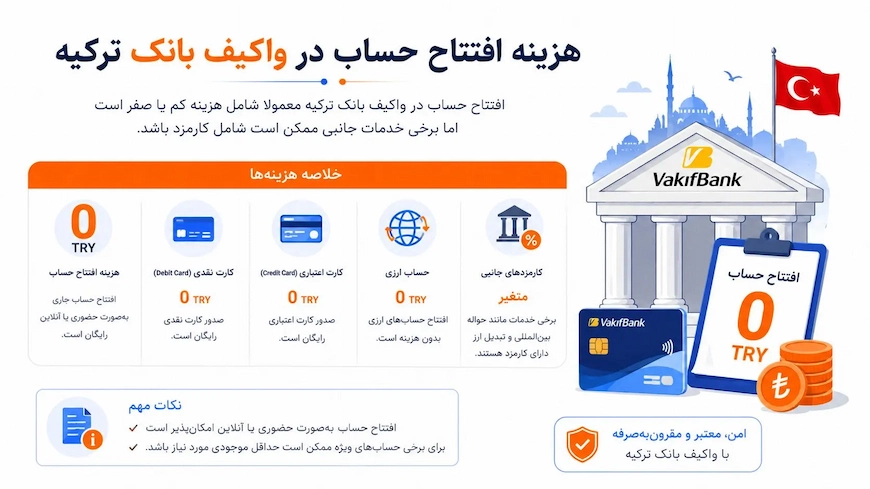 مزایای افتتاح حساب در بانک واکیف ترکیه 