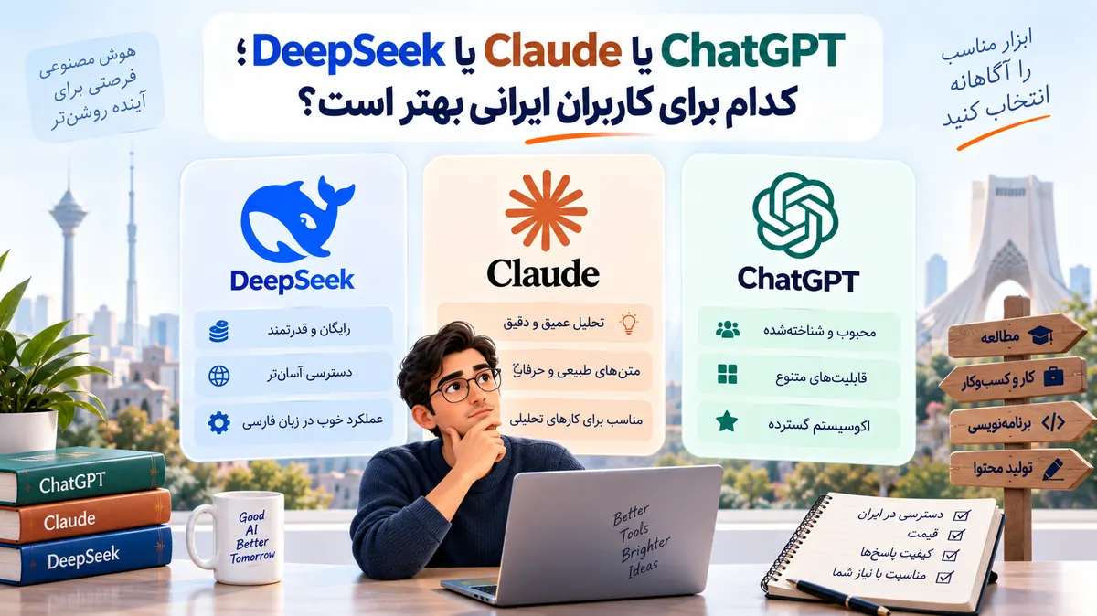 مقایسه ChatGPT و Claude و DeepSeek 