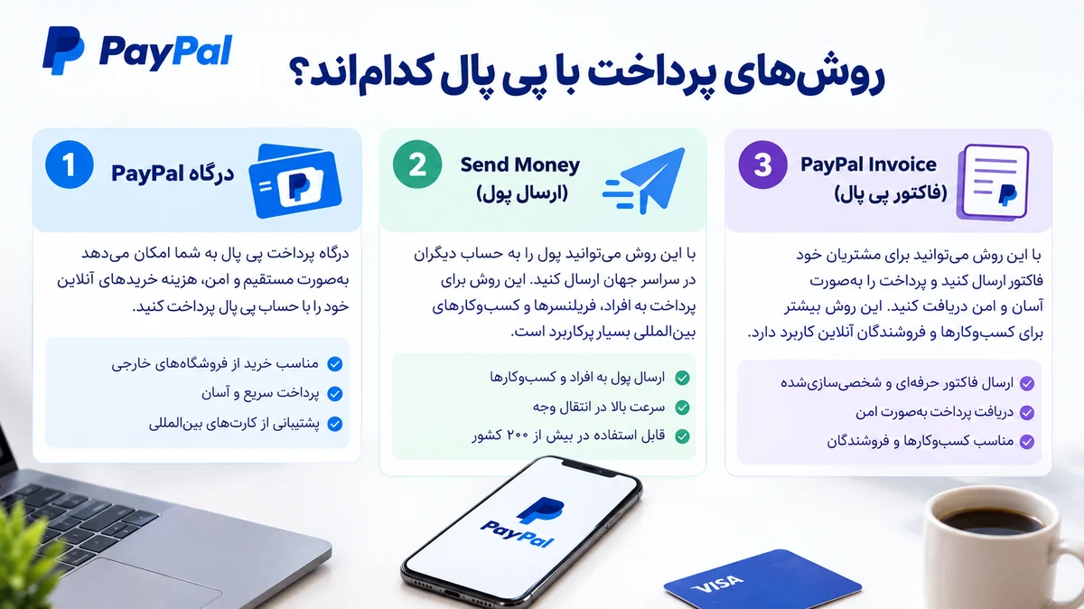 روش های پرداخت با پی پال